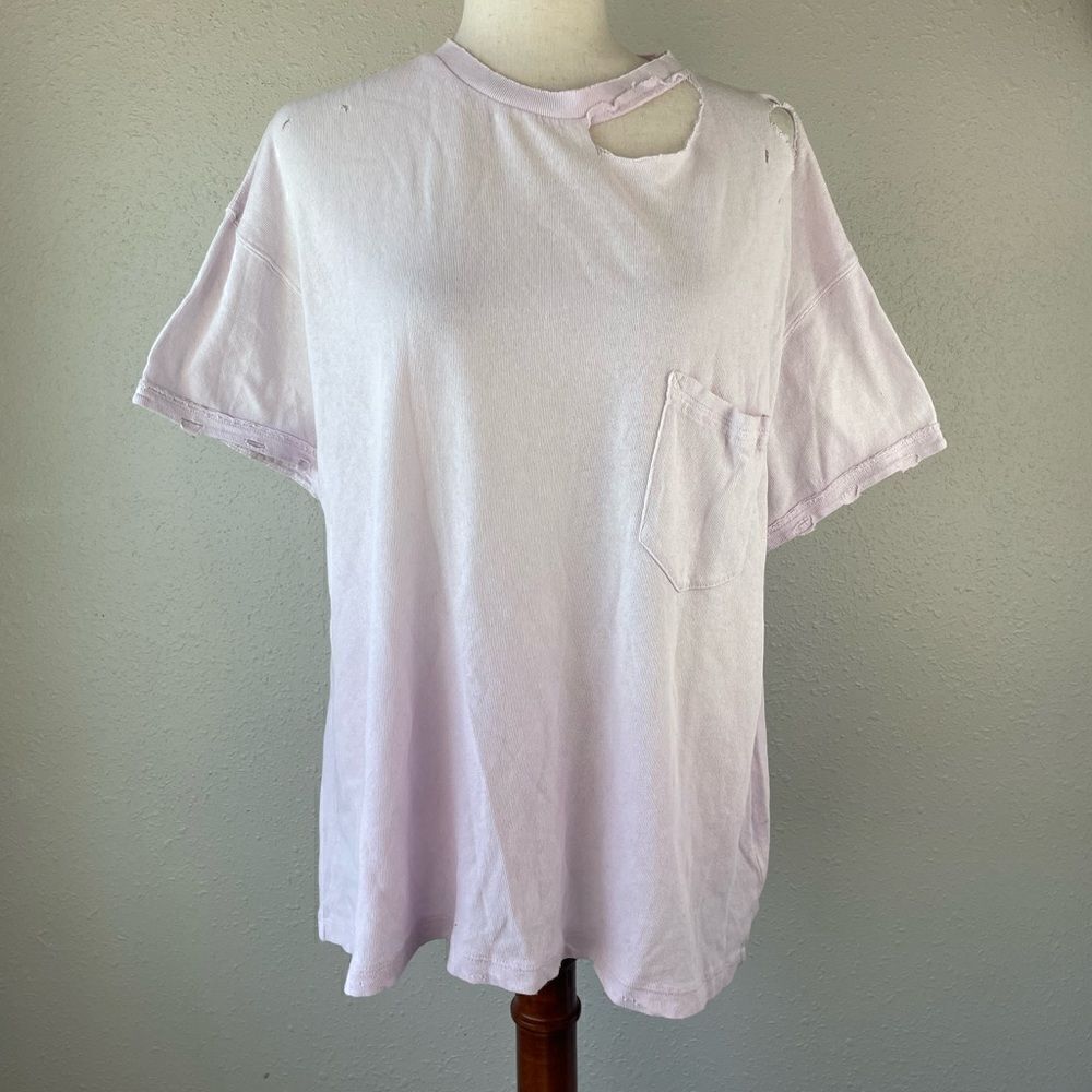 NWOT We The Free Distressed Oversized T-Shirt Size S